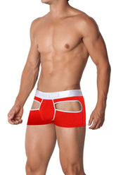PPU 2104 Badehose mit offenem Rücken, Farbe Rot